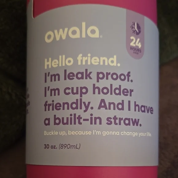Owala Purple and Pink Water Bottle - Picture 2 of 2